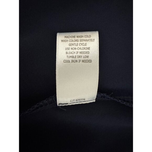 Taylor Navy Blue Knot Sleeveless Handkerchief Ruffle Hem Size 24W 3X Plus - Picture 9 of 9